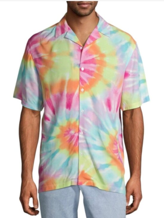 No Boundaries Other - No Boundaries Men's Size Large (42-44} Multicolor Tie Dye Shirt Short Sleeve